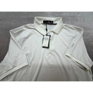NWT RLX Ralph Lauren White Performance Golf Polo Shirt XXL